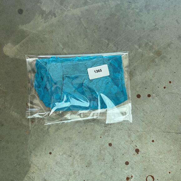 VTG Victoria's Secret Slip Dress Women's M Blue Lace Floral NightGown Nightie - Picture 8 of 8